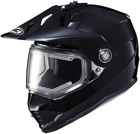 HJC Helmets DS-X1 Solid Snow Helmet with Electric Shield (Black, XX-Large)