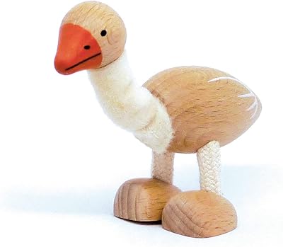 Goose Wooden Animal Toys for Toddlers - Fun and Posable Farm Toy Set, Wood Animals, Early Education for Boys and Girls, Bendable Figures