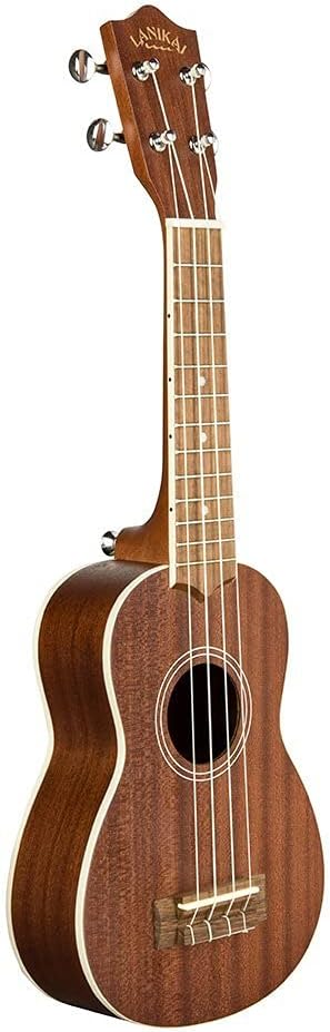 Lanikai MA-S 4 - String Ukulele, Soprano Mahogany Ukulele, with Rosewood Fingerboard | Mahogany Laminate Body, Nubone Xb Nut and Saddle, 37.4mm Nut, D'addario EJ88 Strings, Padded Gig Bag
