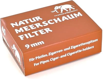White Elephant Natural Sea Foam Filter 9 mm, Pack of 40, Paper