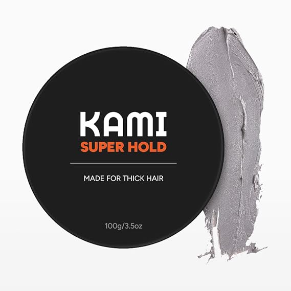 Kami Hair Clay for Men - Strong Hold, Matte Finish for Thick Hair, Long-Lasting Styling Clay for Texture, Volume, All-Day Control -Hair Care Product