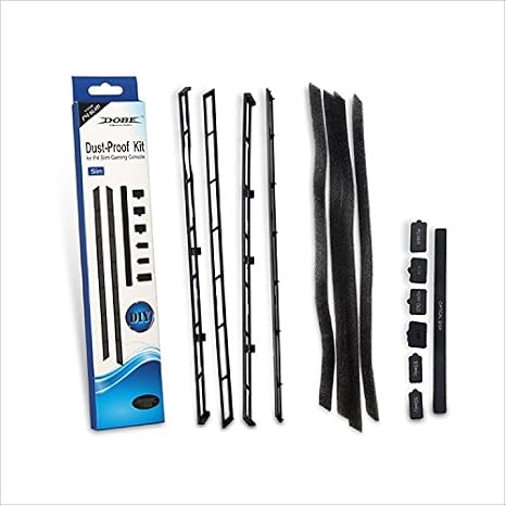 Dobe Slim PS4 System Dust Proof Kit Cover Set for Sony PlayStation 4 Slim Console