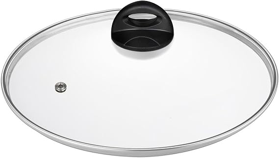 Glass Lids for Pot and Pan, 8, 9.5, 10.25, 11, 12, 12.6, 13.5, 14 Inch Tempered Replacement for Covers Kitchen Cookware, Frying Pan, Wok, Skillet (9.25 Inch)