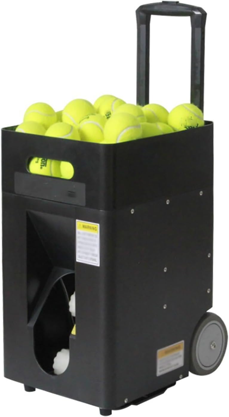 Automatic Tennis Ball Launcher Portable Machine, Adjustable Angle & Speed, 50 Capacity for Solo Training Sports, Beginners Practice Tool