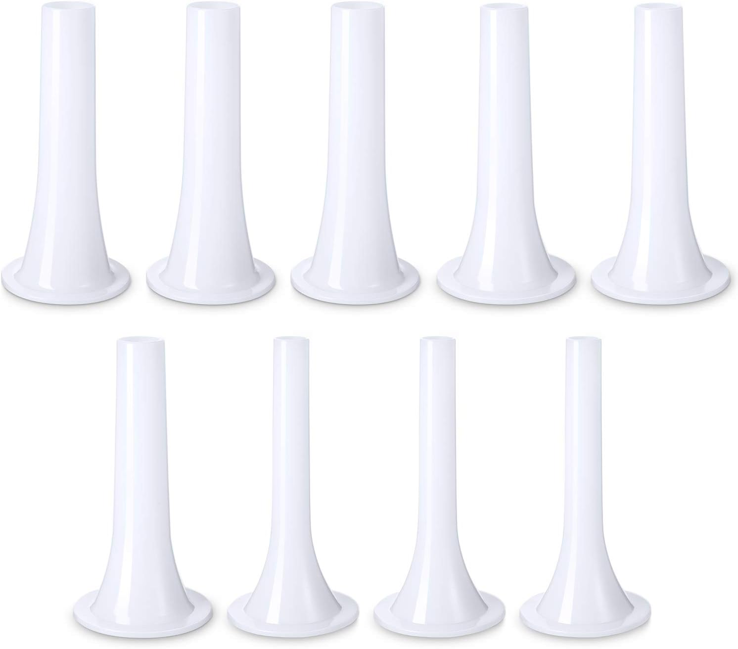 9 Pieces Sausage Stuffer Tubes Bulk Plastic Sausage Stuffer Funnels Grinder Tubes Frankfurter Filling Tool for Size 5 Meat Food Grinder, 3 Different Size