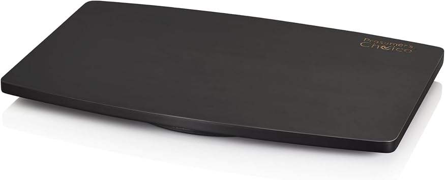 Prosumers Choice Wooden TV Swivel Stand for LED/LCD TV, Monitors, Stereos, 21 inch Base Surface - Steel Ball Bearings - 360 Rotation - Black