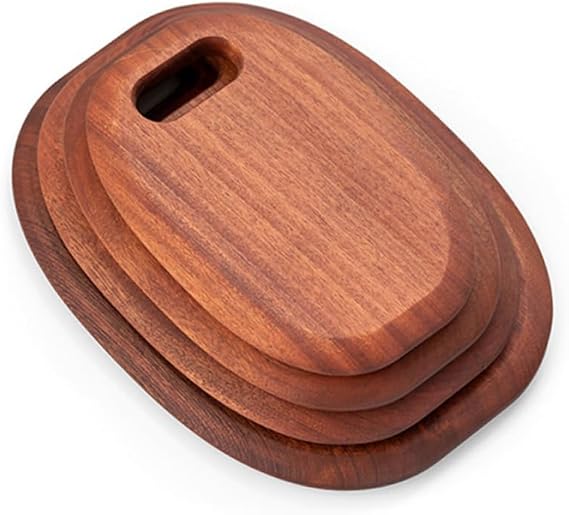 Solid Wood Chopping Block Thick Kitchen Cutting Board for Fruits and Vegetables and Reversible Design Home Chefs