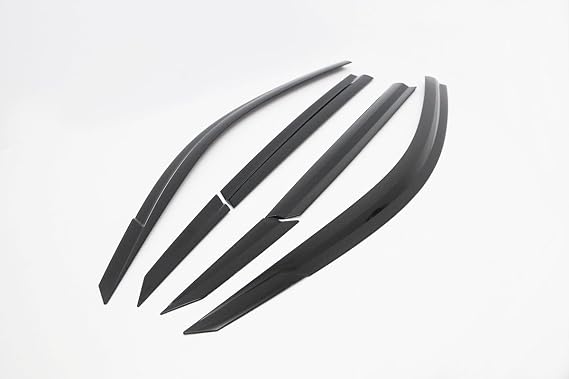 AUTOCLOVER Smoked Black Window Visor Rain Guards Side Wind Deflectors 6p D054