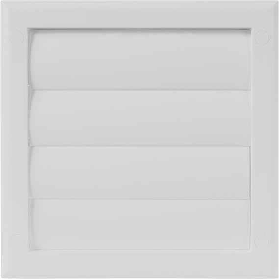 White 125mm Extractor Fan Vent Cover - ABS Back Draught Shutter & Ventilation Grille - Fits Inside Duct or Wall Openings - Outdoor Vent Cover for Walls - 125mm Vent Cover, Air Vents