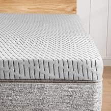 Bamboo Mattress Topper Full Size 4 Inch, Cooling Gel & Bamboo Charcoal Memory Foam Mattress Topper for Back Pain Relief, Firm Dual-Layer Foam Bed Pad with Removable Cover