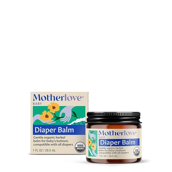 Motherlove Diaper Balm (1 oz) | Organic Herbal Diaper CreamCloth Diaper Safe, Zinc Oxide- & Petroleum-FreeIdeal Diaper Bag Size