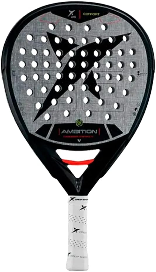 Drop Shot Conqueror Comfort 1.0 Padel Racket Carbon 3K Face with Eva Soft Core Teardrop Shape Mid Balance Advanced Vibration Reduction for Precision and Comfort