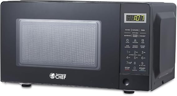 Commercial Chef CHM770B Countertop Microwave, 0.7 Cubic Feet, Black