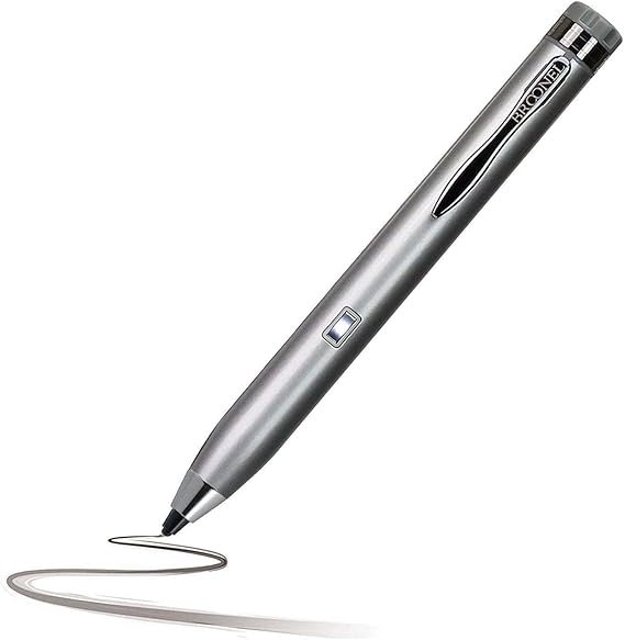 Silver Fine Point Digital Active Stylus Pen - Compatible with Micromax Canvas Tabby 7" Tablet