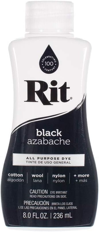 Rit Dye Liquid Wide Selection of Colors 8 Oz. (Black)