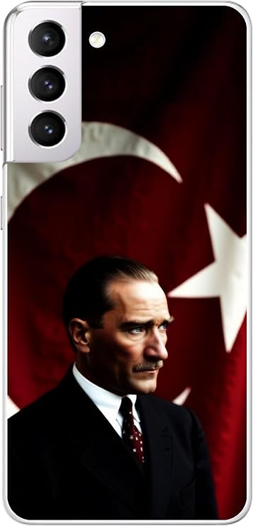 Samsung Galaxy S21 Uyumlu Şeffaf Kılıf Atatürk 4 Tasarımlı