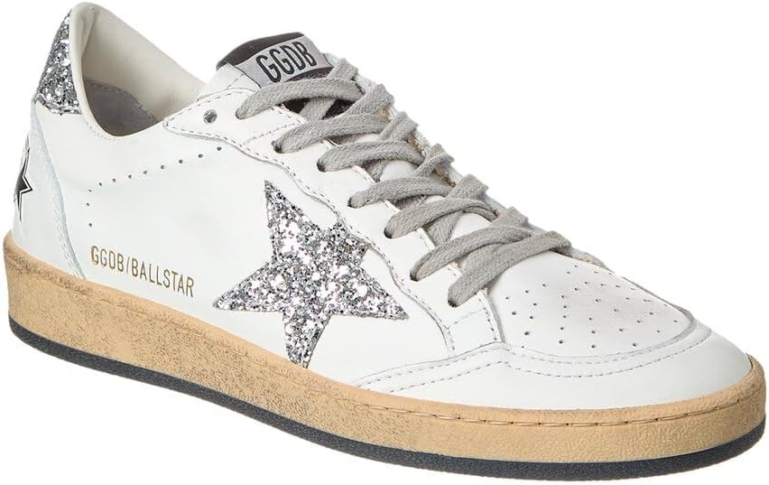 Golden Goose Women's Ball Star Nappa Upper and Spur Glitter Sneakers