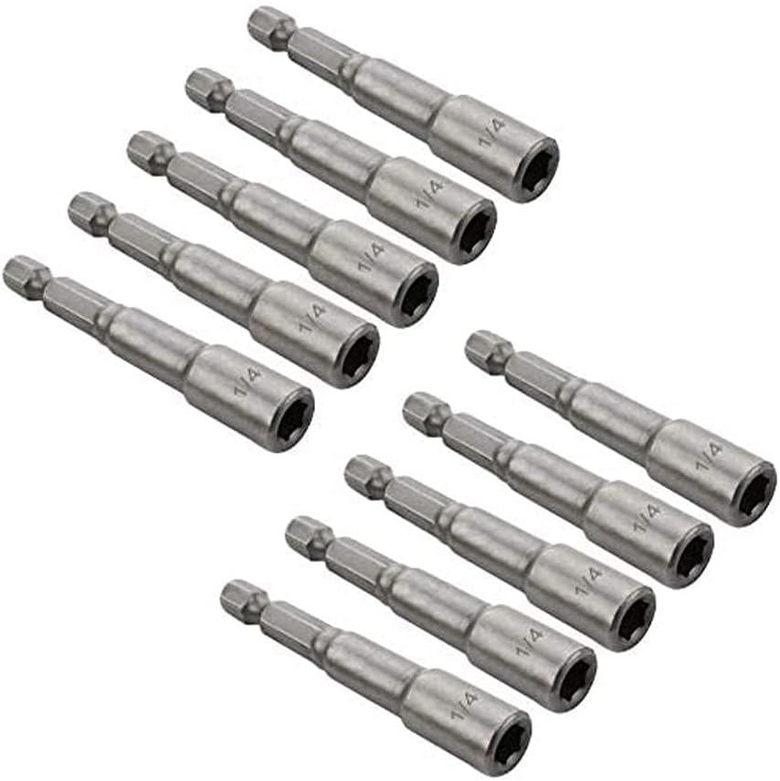 6 Pcs Wing Nut Drill Bit Set, Hurricane Wingnut Driver Power Wing Nut Driver Socket Wrenches Tool Set, 1/4 Inch Hex Shank Steel Drills Bits for Panel Nuts Screws Eye C Hook Bolt Q-Hanger