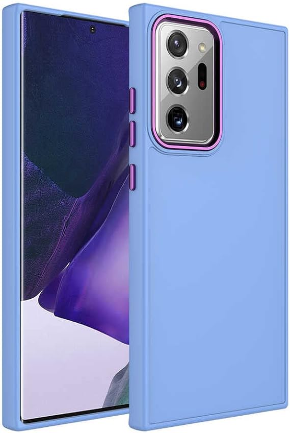 Spia Samsung Galaxy Note 20 Ultra ile uyumlu Kılıf Lila Luma Metal Kamera Lens Çerçeveli Kapak Orijinal Esnek Dayanıklı Darbe Karşıtı Koruyucu Yeni Nesil Tasarım (Samsung Galaxy Note 20 Ultra, Lila)