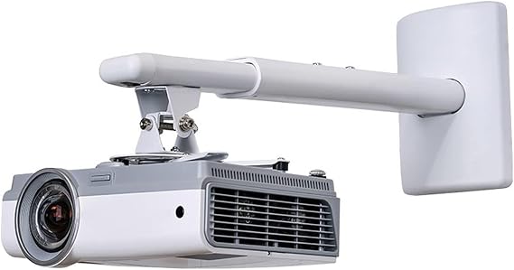 Extendable Projector Projector Mount Extendable Telescopic Bracket Arm Fixing for Wall 33lbs Capacity Length 15.7 to 23.6in 40 to 60cm White Projector Wall Mount