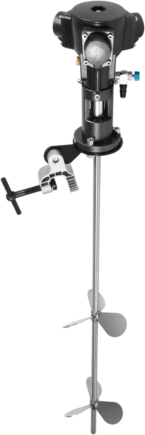 50 Gallon Mixer Tank Barrel Air Mix Stainless Steel Pneumatic Clip Bracket Air Agitator Mixing Tool