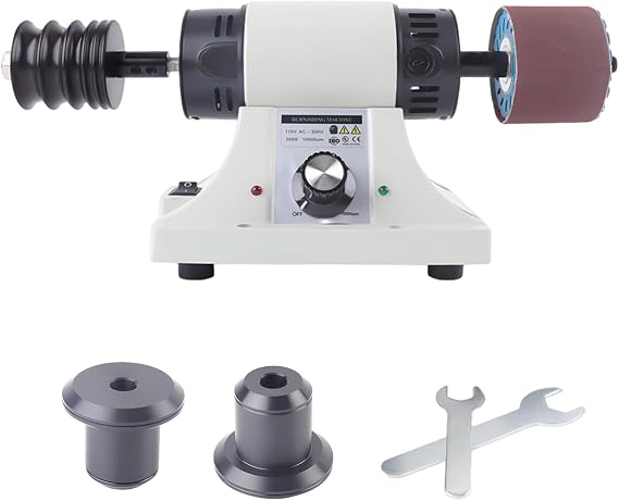 Leather Polishing Burnishing Machine, Leather Edge Grinding Kit, Adjustable Buffing Motor, for Leather Products Such as Wallets, Purses, Handbags, Belts, Watch Straps