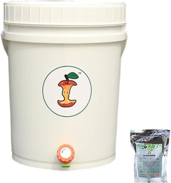 Kitchen Compost Bin, Compost Starter Kit, All Season Indoor Beginners Composter, Countertop Kitchen Bokashi Bin, Composting Container with 1.1 lbs Compost Accelerator, Food Recycler for Living Indoor