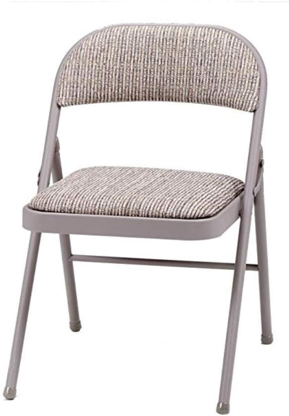 MECO Deluxe Padded Steel Fabric Folding Chair-Brown, 94 x 47 x 7 cm