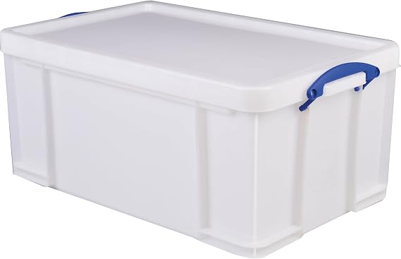 Really Useful Box Plastic Storage 64 Litre White Strong