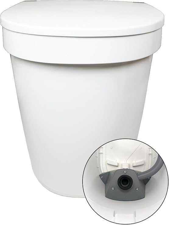Separett Tiny Urine-Separating Compost Toilet, Tube Version | Easy Use, No Additives Needed, For Tiny Homes, Cabins, and RVs, With Grey Water System