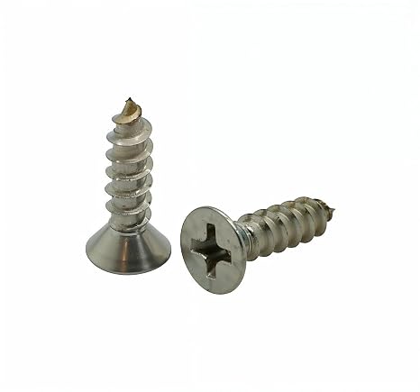 BCP Fasteners 100 Qty #6 x 5/8" Flat Head 304 Stainless Phillips Head Wood Screws (BCP17)