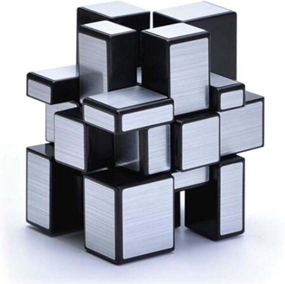 CuberSpeed Mirror Cube 3x3x3 Silver Sticker Magic Cube Black 3x3 Silver Mirror Blocks Speed Cube Mirror Cube 3x3x3 Speed Cube