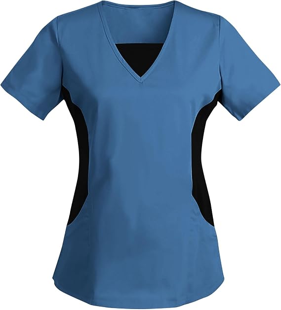 Women Scrubs Tops 2026 V Neck Short Sleeve Nurse Scrubs Women Work Uniform T-Shirt Lightweight Tunic Blouses