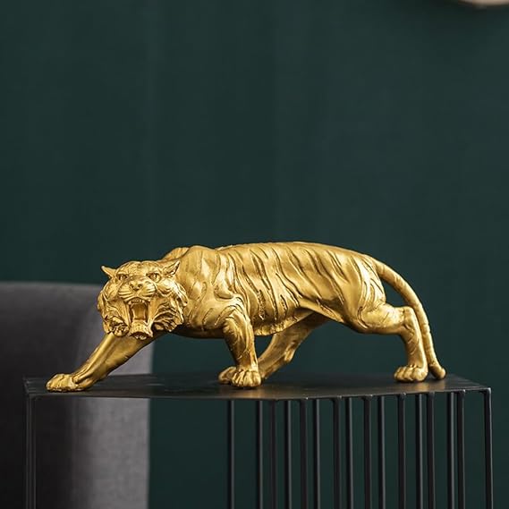 15.5 Inch Large Tiger Statue Figurine Sculpture Collectible Gifts for Tiger Lover Office Home Decor Desk Accessories Decoration Garden Figurines Outdoor Decor