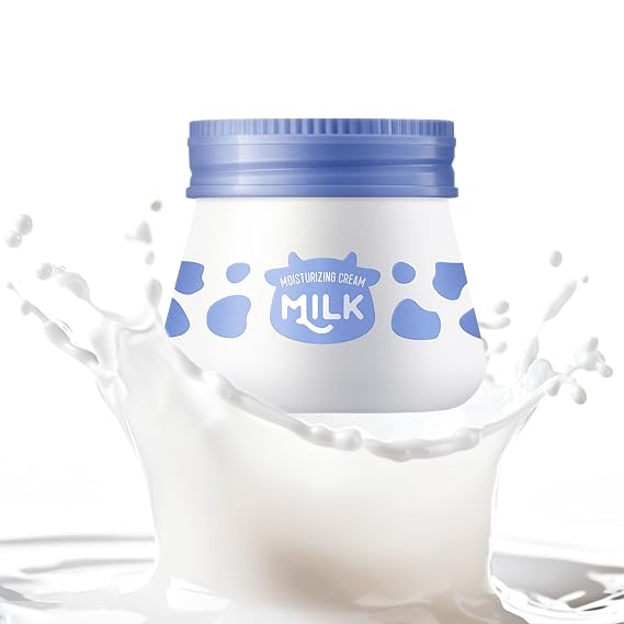 Milk Moisturizer Cream, Milk Skincare Deeply Moisturizing Face Cream Reduces Wrinkles Repairs Dry Skin & Water Oil Balance Enhance Skin Elasticity Nourishing Creams for All Skin Types