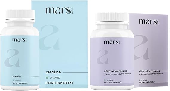 mars by GHC Beast Mode Combo, 120 Capsules, Plant-Based Nitric Oxide & Creatine Capsules, Daily Fitness & Wellness Support, Pack of 1