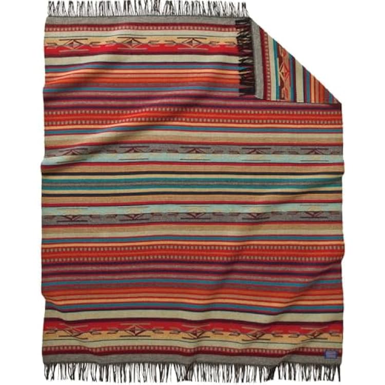 Pendleton Garnet Grey Chimayo Wool Throw