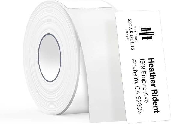 SUPVAN T50M Series Address Label Tape, 1" 2-5/8", White