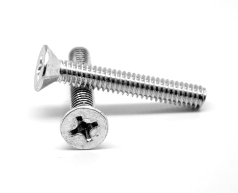 #6-32 x 1 1/4" (FT) Coarse Thread Machine Screw Phillips Flat Head Stainless Steel 18-8 Pk 50