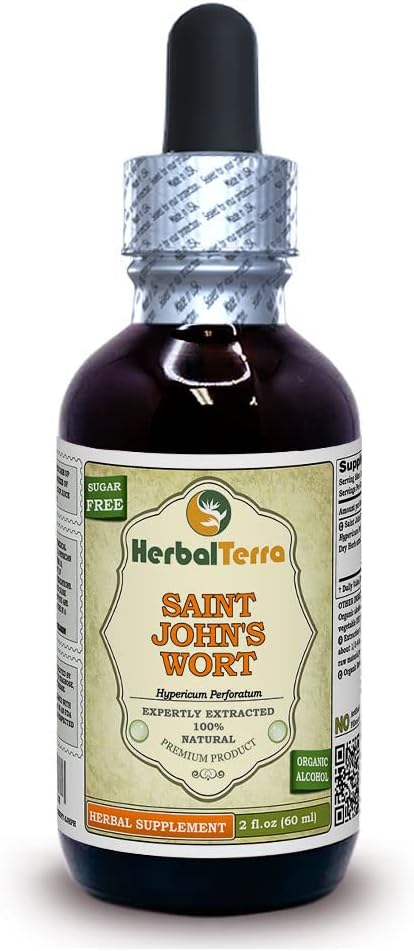 Herbal Terra LLC Saint John's Wort (Hypericum Perforatum) Tincture, Dried Herb Liquid Extract 2 oz