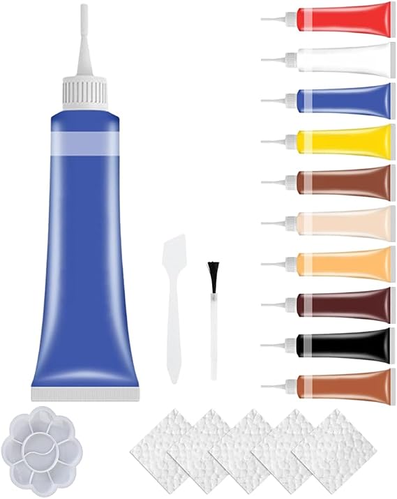 Teamoda Advanced Leather Repair Gel, 2026 New Vinyl Repair Kit, Leather Repair Kit for Furniture, Leather Repair Kit Car Interior, Leather Scratch Repair Paint Gel (Blue)