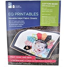 EQ Printables Inkjet Fabric Sheets,1 Pack