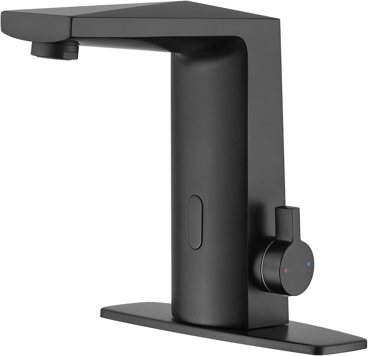 Automatic Sensor Touchless Bathroom Sink Faucet Hands-Free Bathroom Faucet with Control Box and Temperature Mixer, Easy Installation (Black)