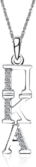 Pi Kappa Alpha Sweetheart Necklace with a 18" Silver Chain (PKA-P001)