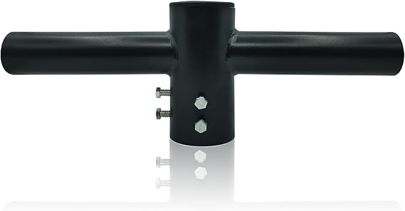 180 Double Bullhorn Light Pole Bracket for 3" Round Pole,2-3/8" Dual Slip Fitter Mount, Heavy Duty Welded Steel, Parking Lot, Shoebox, Area, Flood & Street Lights
