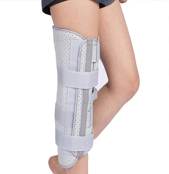 Adjustable Knee Support Joint Brace, Knees Fixation Stabilization Fracture Ankle Support Adjustable Knee Joint Brace Knee Immobilizer for Women and Men