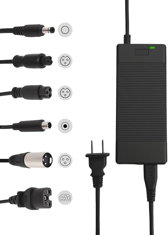 42V 2A Hoverboard Fast Charger with 7-Prong, Electric Scooter Charger for 36V 10S Li-ion Lithium Battery- Compatible with Ebike Electric Bike Electric Scooter Hoverboard Power Adapter