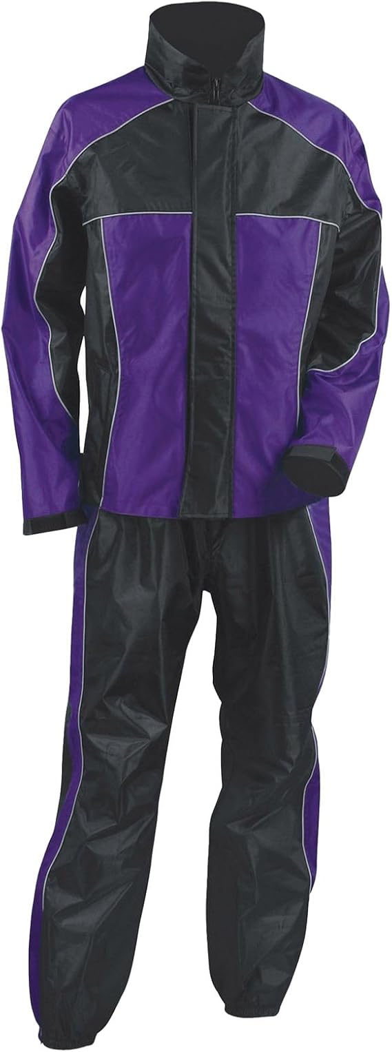 Milwaukee Leather Women's Motorcycle Hooded Water-Resistant Rain Suit for Outdoors
