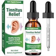 Richie House Tinnitus Relief for Ringing Ears,60ml Tinnitus Relief Solution - Fast-Acting Drops with Natural Ingredients to Quiet Ringing, Ease Buzzing & Restore Ear Comfort