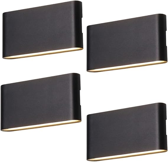 Ultra-Thin Outdoor Wall Lamp LED Outside Wall Lights IP65 Waterproof Wall Sconce Aluminum Creative Exterior Light Fixtures High Brightness Exterior Wall Light for House Yard Outdoor Indoor